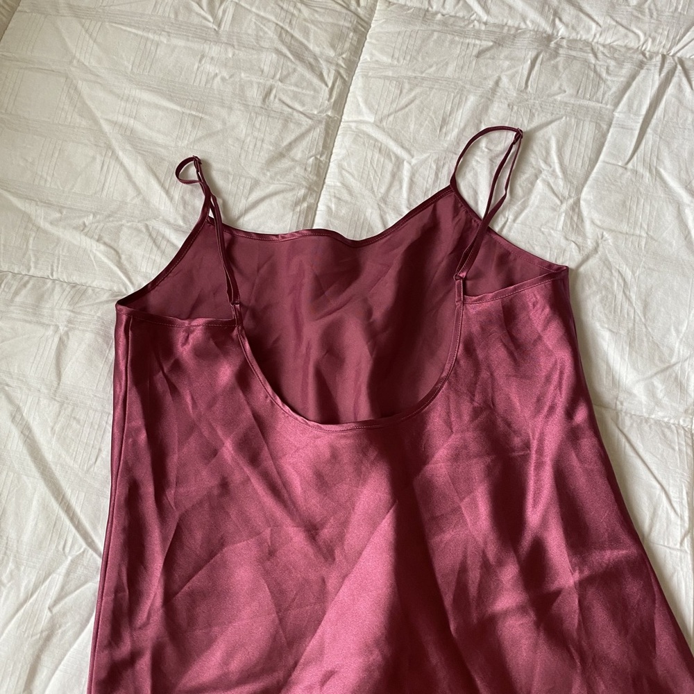 Pink Satin Slip Dress - Picture 10 of 10